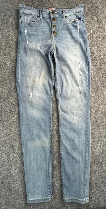 Guess Denim - GUESS 1981 Skinny Jeans Women's US 8 Light Wash High Rise Button Fly